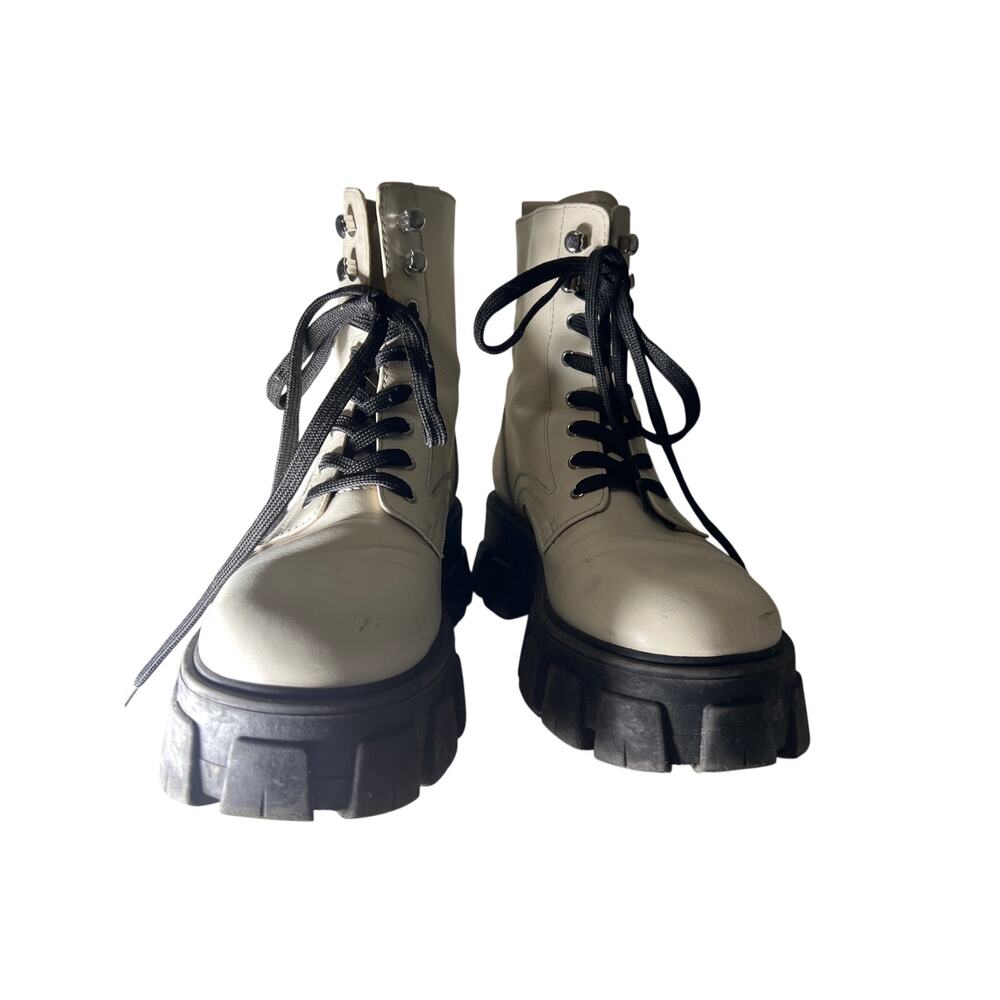MARC FISHER LTD HAPPY LEATHER LACE UP BOOTS SIZE 7M